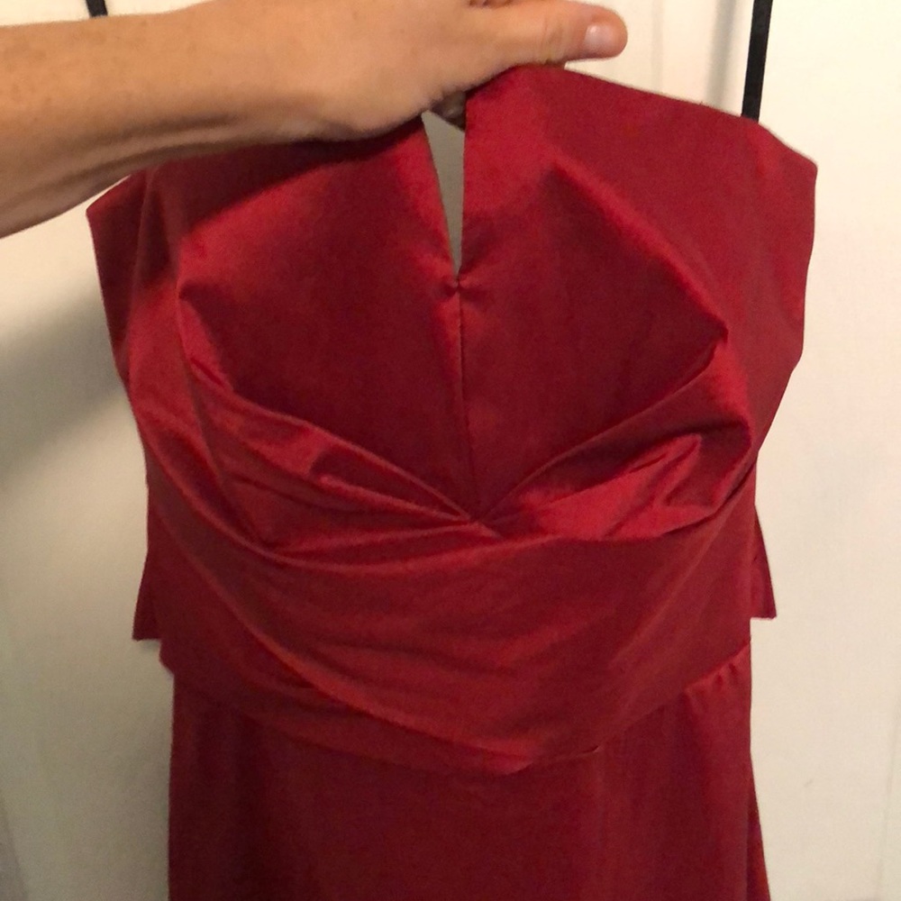 Gorgeous red satin cocktail dress, size 6